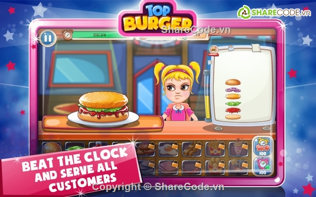 Top Burger Chef,Source code game,Top Burger,Cooking Story